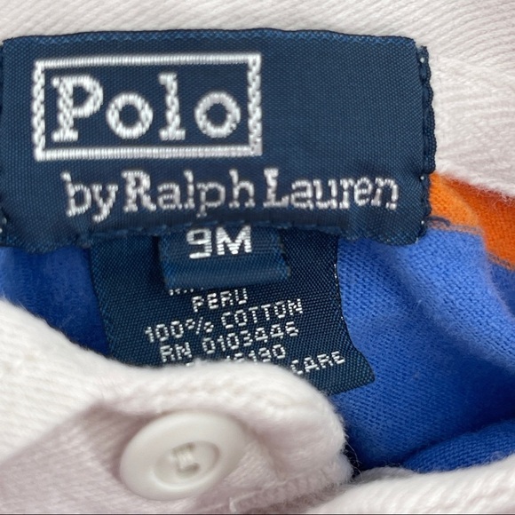 Polo Ralph Lauren Striped LS Polo Shirt Size 9M - Picture 4 of 4